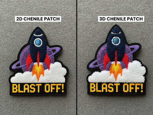 2D & 3D Custom Chenille Patches Design